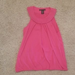 Pink sleeveless blouse